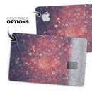 Red and Blue Glowing Orbs with Silver Sparkle - Premium Protective Decal Skin-Kit for the Apple Credit Card
