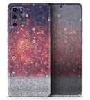 Red and Blue Glowing Orbs with Silver Sparkle - Premium Vinyl Skin Decal for Samsung Galaxy S25 Ultra, S24, S23, S22 & All Galaxy S Models