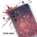 Red and Blue Glowing Orbs with Silver Sparkle - Premium Vinyl Skin Decal for Samsung Galaxy S25 Ultra, S24, S23, S22 & All Galaxy S Models