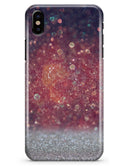 Red and Blue Glowing Orbs with Silver Sparkle - iPhone X Clipit Case
