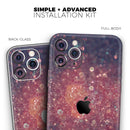 Red and Blue Glowing Orbs with Silver Sparkle - Protective Skin Wrap & Decal – Compatible with iPhone SE to iPhone 17 Pro Max (All Models)