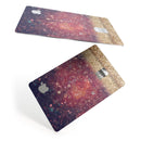Red and Blue Unfocused Orbs with Gold  - Premium Protective Decal Skin-Kit for the Apple Credit Card