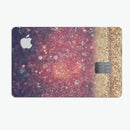 Red and Blue Unfocused Orbs with Gold  - Premium Protective Decal Skin-Kit for the Apple Credit Card
