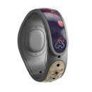 Red and Blue Unfocused Orbs with Gold  - Decal Skin Wrap Kit for the Disney Magic Band