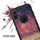 Red and Blue Unfocused Orbs with Gold  - Skin Kit for the iPhone OtterBox Cases