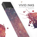 Red and Blue Unfocused Orbs with Gold  - Premium Decal Protective Skin-Wrap Sticker compatible with the Juul Labs vaping device