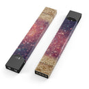 Red and Blue Unfocused Orbs with Gold  - Premium Decal Protective Skin-Wrap Sticker compatible with the Juul Labs vaping device