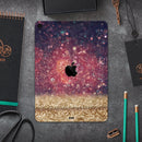 Red and Blue Unfocused Orbs with Gold  - Full Body Skin Decal for the Apple iPad Pro 12.9", 11", 10.5", 9.7", Air or Mini (All Models Available)