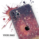 Red and Blue Unfocused Orbs with Gold  - Protective Skin Wrap & Decal – Compatible with iPhone SE to iPhone 17 Pro Max (All Models)