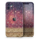 Red and Blue Unfocused Orbs with Gold  - Protective Skin Wrap & Decal – Compatible with iPhone SE to iPhone 17 Pro Max (All Models)