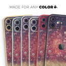 Red and Blue Unfocused Orbs with Gold  - Protective Skin Wrap & Decal – Compatible with iPhone SE to iPhone 17 Pro Max (All Models)
