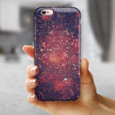 Red and Blue Unfocused Shimmer Lights iPhone 6/6s or 6/6s Plus 2-Piece Hybrid INK-Fuzed Case
