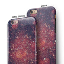 Red and Blue Unfocused Shimmer Lights iPhone 6/6s or 6/6s Plus 2-Piece Hybrid INK-Fuzed Case