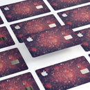 Red and Blue Unfocused Shimmer Lights - Premium Protective Decal Skin-Kit for the Apple Credit Card