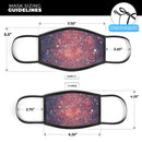 Red and Blue Unfocused Shimmer Lights - Made in USA Mouth Cover Unisex Anti-Dust Cotton Blend Reusable & Washable Face Mask with Adjustable Sizing for Adult or Child