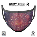 Red and Blue Unfocused Shimmer Lights - Made in USA Mouth Cover Unisex Anti-Dust Cotton Blend Reusable & Washable Face Mask with Adjustable Sizing for Adult or Child