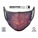 Red and Blue Unfocused Shimmer Lights - Made in USA Mouth Cover Unisex Anti-Dust Cotton Blend Reusable & Washable Face Mask with Adjustable Sizing for Adult or Child