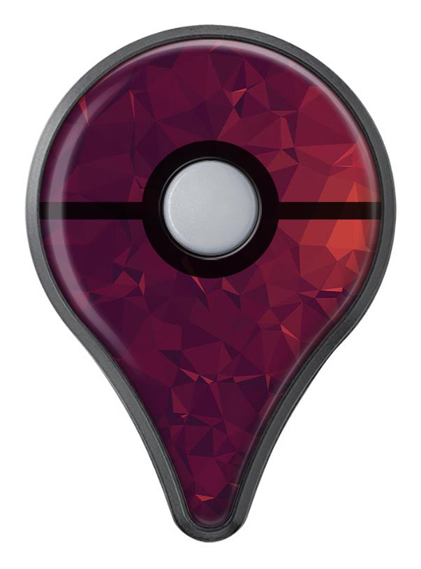 Red and Burgandy Geometric Shapes Pokémon GO Plus Vinyl Protective Decal Skin Kit