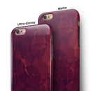Red and Burgandy Geometric Shapes iPhone 6/6s or 6/6s Plus 2-Piece Hybrid INK-Fuzed Case