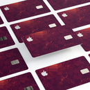 Red and Burgandy Geometric Shapes - Premium Protective Decal Skin-Kit for the Apple Credit Card