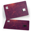 Red and Burgandy Geometric Shapes - Premium Protective Decal Skin-Kit for the Apple Credit Card