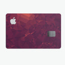 Red and Burgandy Geometric Shapes - Premium Protective Decal Skin-Kit for the Apple Credit Card