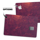 Red and Burgandy Geometric Shapes - Premium Protective Decal Skin-Kit for the Apple Credit Card