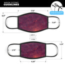 Red and Burgandy Geometric Shapes - Made in USA Mouth Cover Unisex Anti-Dust Cotton Blend Reusable & Washable Face Mask with Adjustable Sizing for Adult or Child
