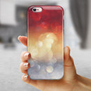 Red and Gold Unfocused Glowing Orbs iPhone 6/6s or 6/6s Plus 2-Piece Hybrid INK-Fuzed Case