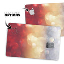 Red and Gold Unfocused Glowing Orbs - Premium Protective Decal Skin-Kit for the Apple Credit Card