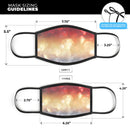 Red and Gold Unfocused Glowing Orbs - Made in USA Mouth Cover Unisex Anti-Dust Cotton Blend Reusable & Washable Face Mask with Adjustable Sizing for Adult or Child