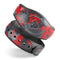Red and Gray Digital Camouflage - Decal Skin Wrap Kit for the Disney Magic Band