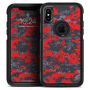 Red and Gray Digital Camouflage - Skin Kit for the iPhone OtterBox Cases