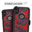 Red and Gray Digital Camouflage - Skin Kit for the iPhone OtterBox Cases