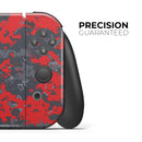 Red and Gray Digital Camouflage // Skin Decal Wrap Kit for Nintendo Switch Console & Dock, Joy-Cons, Pro Controller, Lite, 3DS XL, 2DS XL, DSi, or Wii - Vinyl Skin Wrap for Nintendo Switch 2, OLED, Lite, Pro Controller, Wii & Classic Handhelds