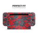 Red and Gray Digital Camouflage // Skin Decal Wrap Kit for Nintendo Switch Console & Dock, Joy-Cons, Pro Controller, Lite, 3DS XL, 2DS XL, DSi, or Wii - Vinyl Skin Wrap for Nintendo Switch 2, OLED, Lite, Pro Controller, Wii & Classic Handhelds