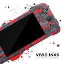 Red and Gray Digital Camouflage // Skin Decal Wrap Kit for Nintendo Switch Console & Dock, Joy-Cons, Pro Controller, Lite, 3DS XL, 2DS XL, DSi, or Wii - Vinyl Skin Wrap for Nintendo Switch 2, OLED, Lite, Pro Controller, Wii & Classic Handhelds