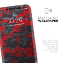Red and Gray Digital Camouflage - Protective Skin Wrap & Decal – Compatible with iPhone SE to iPhone 17 Pro Max (All Models)