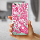 Red and Green Floral Ethnic iPhone 6/6s or 6/6s Plus 2-Piece Hybrid INK-Fuzed Case