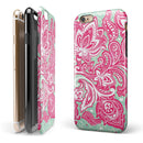 Red and Green Floral Ethnic iPhone 6/6s or 6/6s Plus 2-Piece Hybrid INK-Fuzed Case