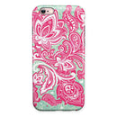 Red and Green Floral Ethnic iPhone 6/6s or 6/6s Plus 2-Piece Hybrid INK-Fuzed Case