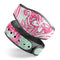 Red and Green Floral Ethnic - Decal Skin Wrap Kit for the Disney Magic Band
