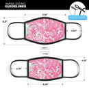 Red and Green Floral Ethnic - Made in USA Mouth Cover Unisex Anti-Dust Cotton Blend Reusable & Washable Face Mask with Adjustable Sizing for Adult or Child
