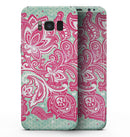 Red and Green Floral Ethnic - Samsung Galaxy S8 Full-Body Skin Kit