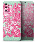 Red and Green Floral Ethnic - Premium Vinyl Skin Decal for Samsung Galaxy S25 Ultra, S24, S23, S22 & All Galaxy S Models