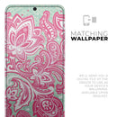 Red and Green Floral Ethnic - Premium Vinyl Skin Decal for Samsung Galaxy S25 Ultra, S24, S23, S22 & All Galaxy S Models