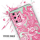Red and Green Floral Ethnic - Premium Vinyl Skin Decal for Samsung Galaxy S25 Ultra, S24, S23, S22 & All Galaxy S Models