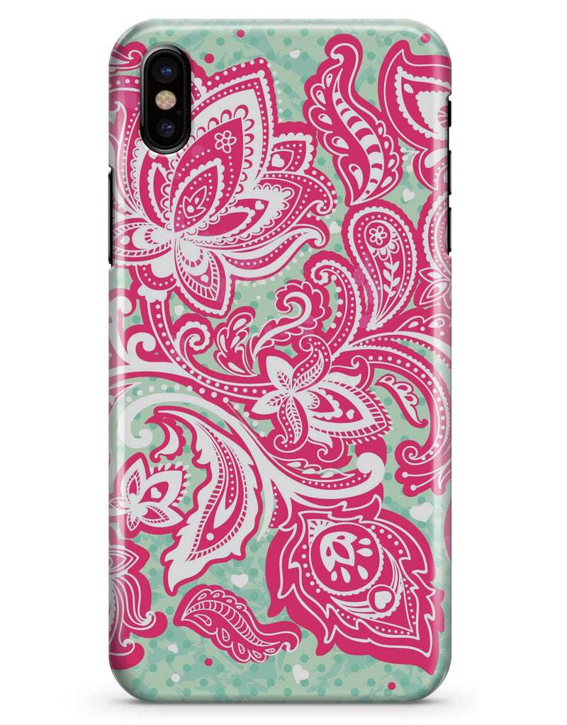 Red and Green Floral Ethnic - iPhone X Clipit Case