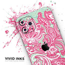 Red and Green Floral Ethnic - Protective Skin Wrap & Decal – Compatible with iPhone SE to iPhone 17 Pro Max (All Models)