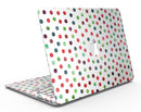 Red and Green Watercolor Dots over White - MacBook Air Skin Kit